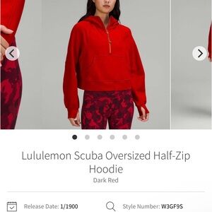 lululemon athletica Crimson Half-Zip Hoodie
